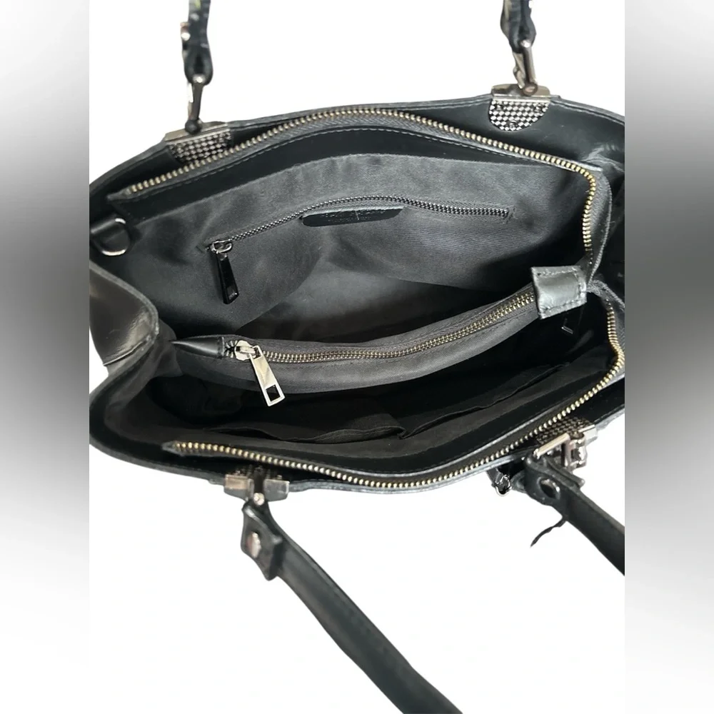 Cielo Celeste Black Genuine Italian Leather Purse